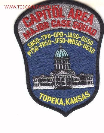 Military Antiques: Parche policial USA. TOPEKA, KANSAS.