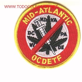 Military Antiques: Parche policia antidroga USA. MID ATLANTIC.
