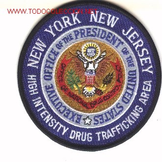 Military Antiques: Parche policia antidroga USA. NEW YORK.