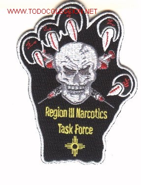 Military Antiques: Parche policia antidroga USA. REGION III .