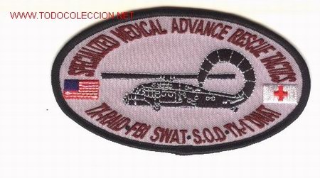 Military Antiques: Parche de tela estadounidense, del FBI. RESCUE.