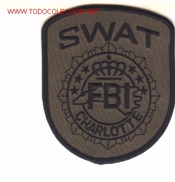 Military Antiques: Parche de tela estadounidense, del FBI. CHARLOTTE.