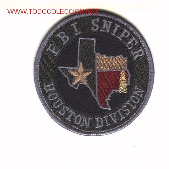 Military Antiques: Parche de tela estadounidense, del FBI. HOUSTON.