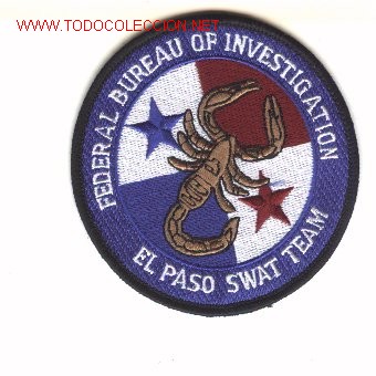 Military Antiques: Parche de tela estadounidense, del FBI. EL PASO.