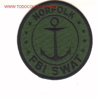 Military Antiques: Parche de tela estadounidense, del FBI. NORFOLK.
