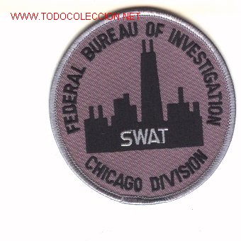Military Antiques: Parche de tela estadounidense, del FBI. CHICAGO.