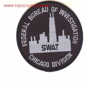Military Antiques: Parche de tela estadounidense, del FBI. CHICAGO.