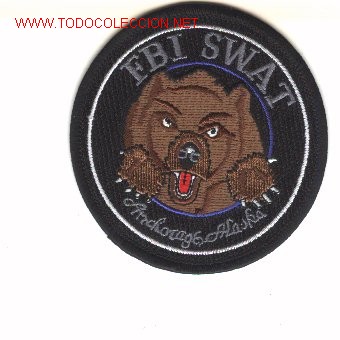 Military Antiques: Parche de tela estadounidense, del FBI. ANCHORAGE.