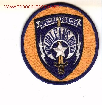 Military Antiques: Parche bordado de unidad especial de policia, USA.  NEW ORLEANS.