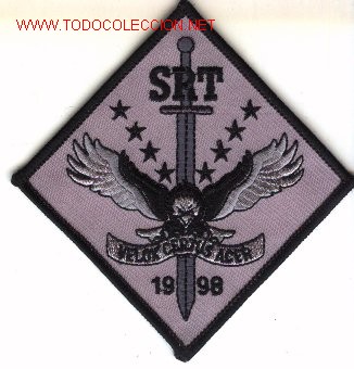 Military Antiques: Parche bordado de unidad especial de policia, USA.  SRT.