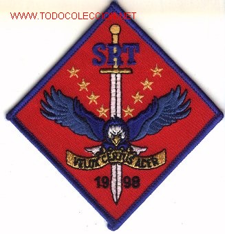 Military Antiques: Parche bordado de unidad especial de policia, USA.  SRT.