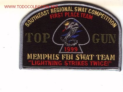 Military Antiques: Parche bordado competici&oacute;n policial, USA.  MEMPHIS.