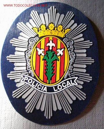 Militaria: Parche de polic&iacute;a local. - Foto 1