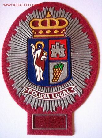 Militaria: Parche de polic&iacute;a local. - Foto 1