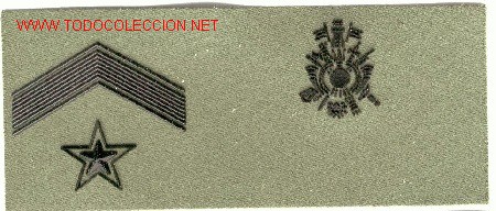 Militaria: PARCHE EMBLEMA TIRA DE PECHO VERDE SUBTENIENTE ACADEMIA GRAL MILITAR.