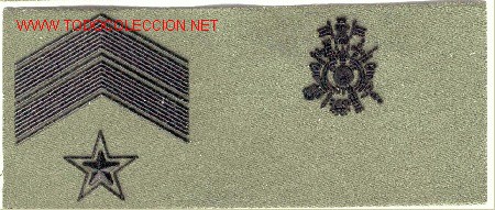 Militaria: PARCHE EMBLEMA TIRA DE PECHO VERDE SUBOFICIAL MAYOR ACADEMIA GRAL MILITAR.