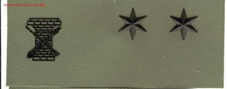 Militaria: PARCHE EMBLEMA TIRA DE PECHO VERDE TENIENTE ARMAMENTO Y CONSTRUCCI&Oacute;N.