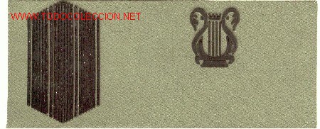 Militaria: PARCHE EMBLEMA TIRA DE PECHO VERDE CABO M&Uacute;SICA.