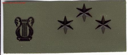 Military Antiques: PARCHE EMBLEMA TIRA DE PECHO VERDE CAPIT&Aacute;N M&Uacute;SICA