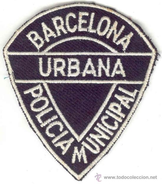 Militaria: Insignia de brazo de la Polic&iacute;a Municipal de Barcelona. Urbana