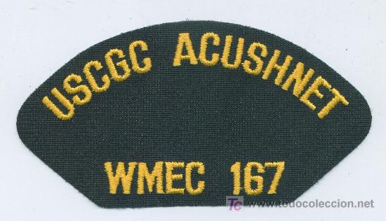 Militaria: US Navy. Insignia de gorra. USCGC ACUSHNET XMEC 167