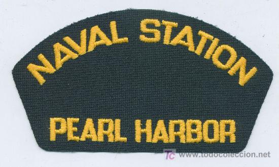 Militaria: US Navy. Insignia de gorra. NAVAL STATION PEARLS HARBOUR