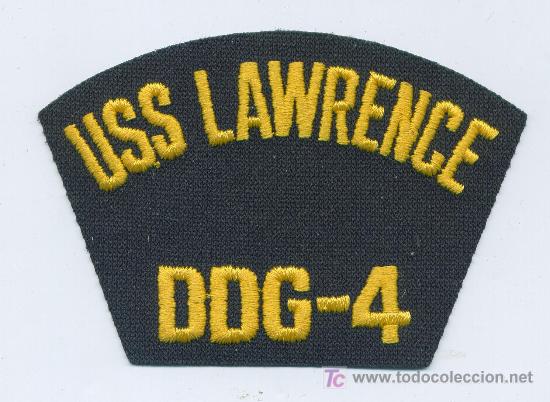 Militaria: US Navy. Insignia de gorra. USS LAWRENCE DDG-4