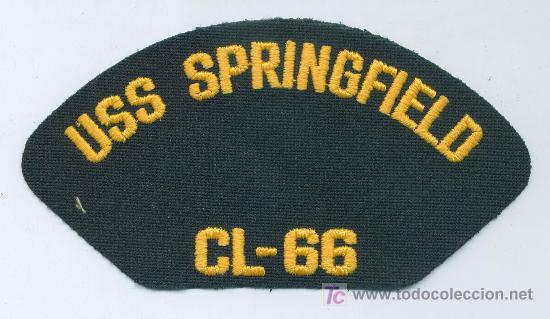 Militaria: US Navy. Insignia de gorra. USS SPRINGFIELD CL-66