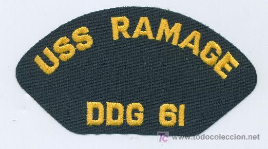Militaria: US Navy. Insignia de gorra. USS RAMAGE DDG 61