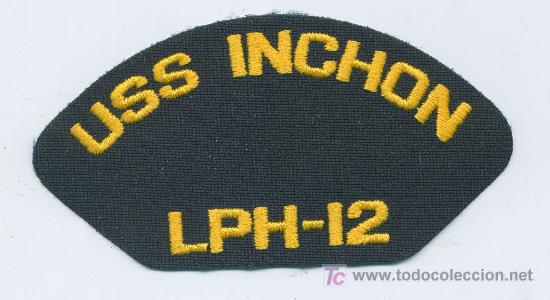 Militaria: US Navy. Insignia de gorra. USS INCHON LPH-12