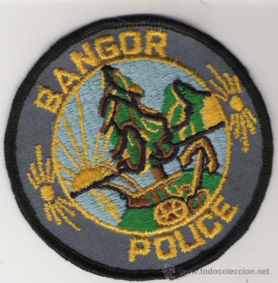 Militaria: PARCHE DE TELA DE LA POLICIA DE BANGOR