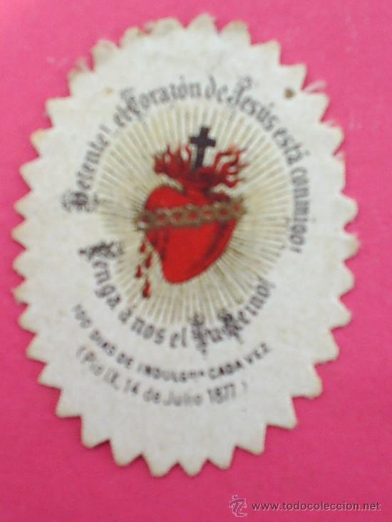 Militaria: ESCAPULARIO ENTELADO ,DETENTE , ,EL CORAZON DE JESUS....