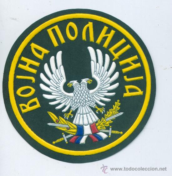Militaria: Guerra de los Balcanes. Insignia de brazo del Ej&eacute;rcito Yugoslavo. Polic&iacute;a Militar.