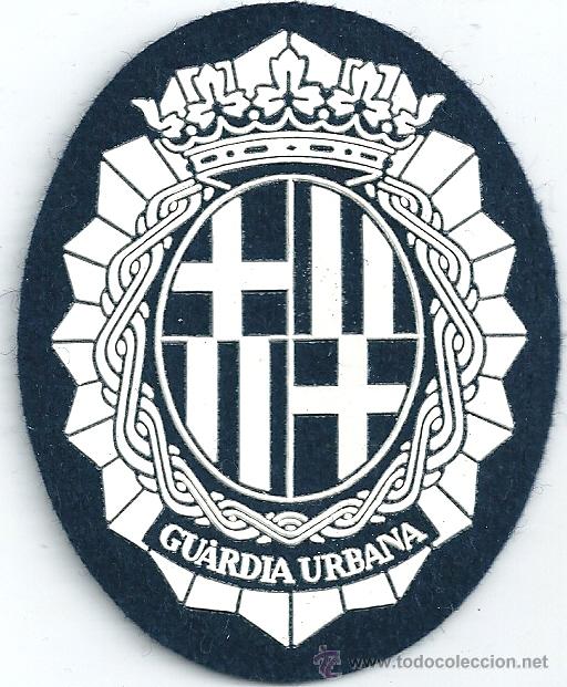 Militaria: Insignia de tela de pecho. Guardia Urbana Barcelona.