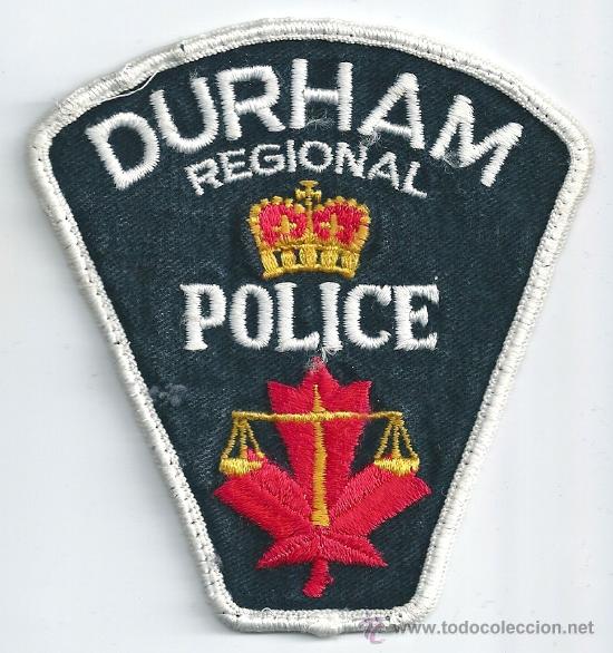 Militaria: Canad&aacute;. Insignia de tela. Polic&iacute;a. Durham Regional.