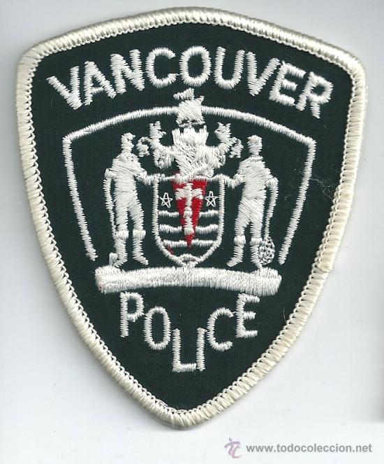 Militaria: Canad&aacute;. Insignia de tela. Polic&iacute;a. Vancouver.