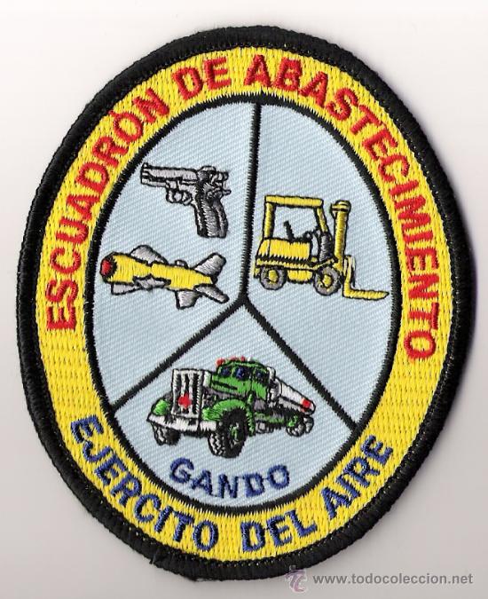Militaria: PARCHE EMBLEMA ESCUADRON DE ABASTECIMIENTO B.A. GANDO