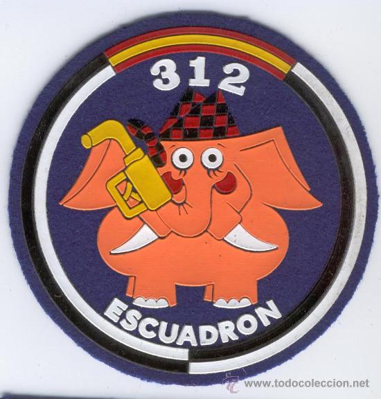 Militaria: PARCHE EMBLEMA 312 ESCUADRON - Foto 1