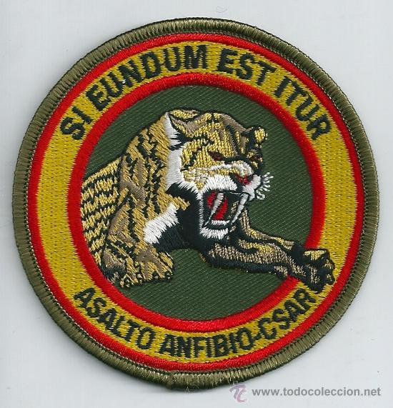 Militaria: Espa&ntilde;a.  Insignia de tela.  Marina Espa&ntilde;ola.  Asalto Anfibio CSAR.