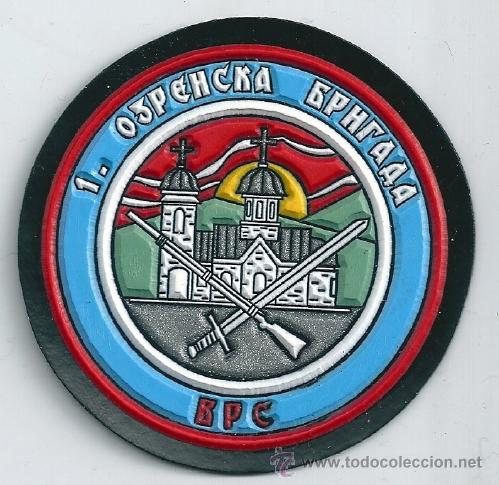 Militaria: Guerra de los Balcanes.   Insignia de tela de la Rep&uacute;blica Srpska.  1&ordf; Ozren Brigada. VRS.  Pl&aacute;stico