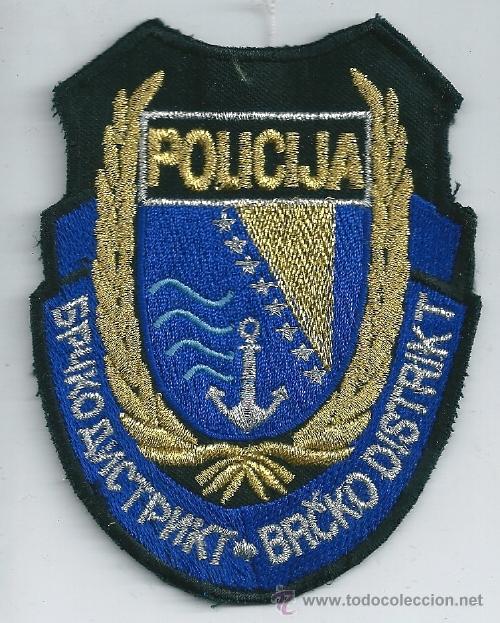 Militaria: Guerra de los Balcanes. Bosnia and Herzegovina. Insignia de tela. Polic&iacute;a. Brshko District