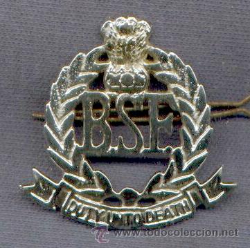 Militaria: India.  Insignia de boina de la Polic&iacute;a India. Border Security Forces.
