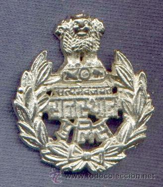 Militaria: India.  Insignia de boina de la Polic&iacute;a India.