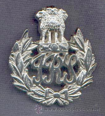 Militaria: India.  Insignia de boina de la Polic&iacute;a India.