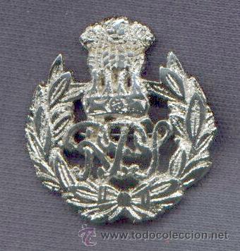 Militaria: India.  Insignia de boina de la Polic&iacute;a India.