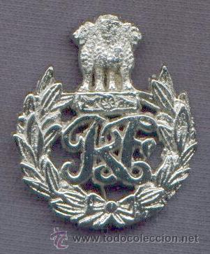 Militaria: India.  Insignia de boina de la Polic&iacute;a India.
