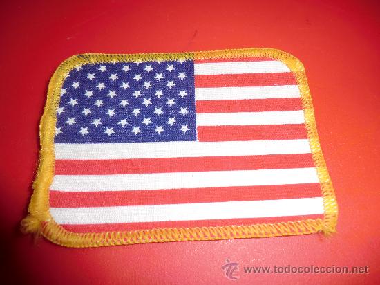 Militaria: Parche tela bandera america EEUU