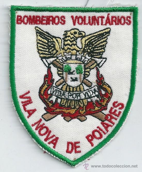 Militaria: Portugal. Insignia de tela de los Bomberos Voluntarios.  Vila Nova de Poiares.
