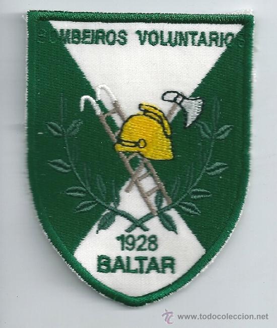 Militaria: Portugal. Insignia de tela de los Bomberos Voluntarios. Baltar.