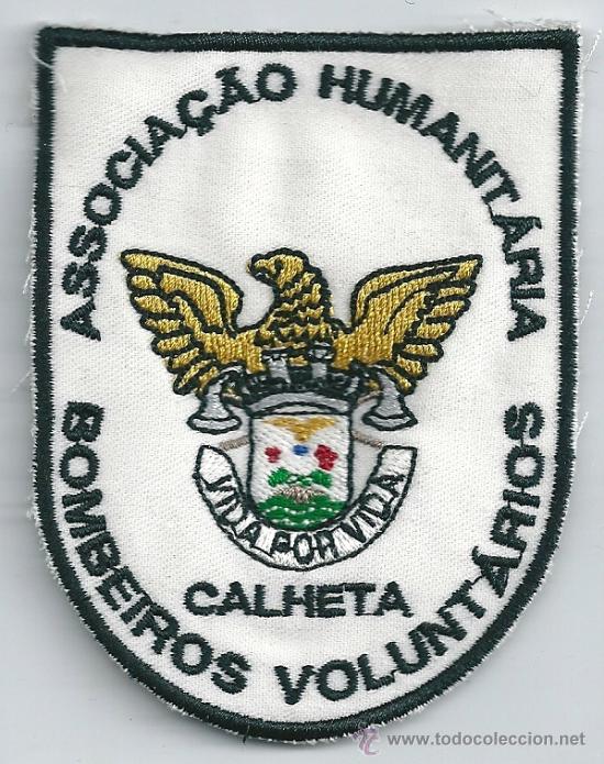 Militaria: Portugal. Insignia de tela de los Bomberos Voluntarios. Calheta.